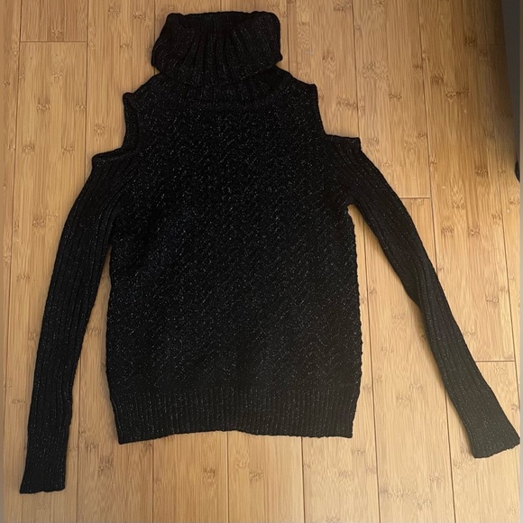 American Rag Cold Shoulder Textured Sweater - Picture 5 of 7